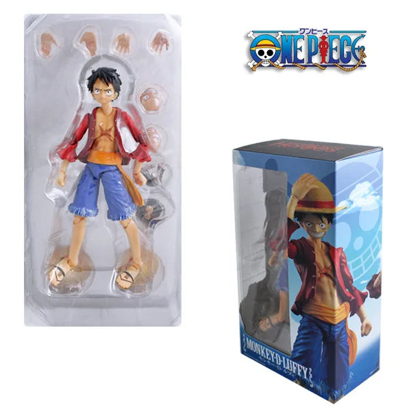 Anime One Piece 18cm BJD Joints Moveable Luffy Zoro Ace PVC Action Figure Collection Model Toys