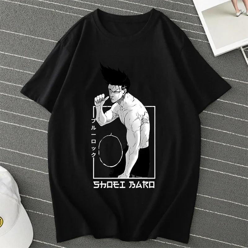 BLUE LOCK Yoichi Isagi Manga Shirt Retro Hip Hop Unisex T-Shirt Streetwear Graphic T Shirts BLUE LOCK Oversized T-shirts Tops