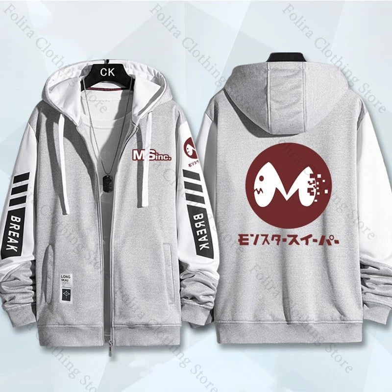 Anime Kaiju No. 8 Series Print Hoodie Zip Up Sweatshirt for Men Casual Hoodies Fashion Coat for Men Women Men's Sweatshirt