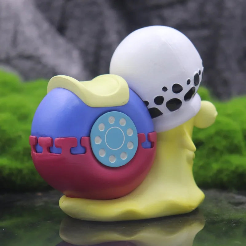 Anime ONE PIECE Den Den Mushi Snail Law Figure Model Toys 12cm