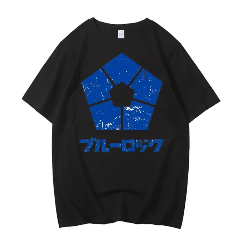 BLUE LOCK Yoichi Isagi Manga Shirt Retro Hip Hop Unisex T-Shirt Streetwear Graphic T Shirt Cotton High Quality Short Sleeve Tops