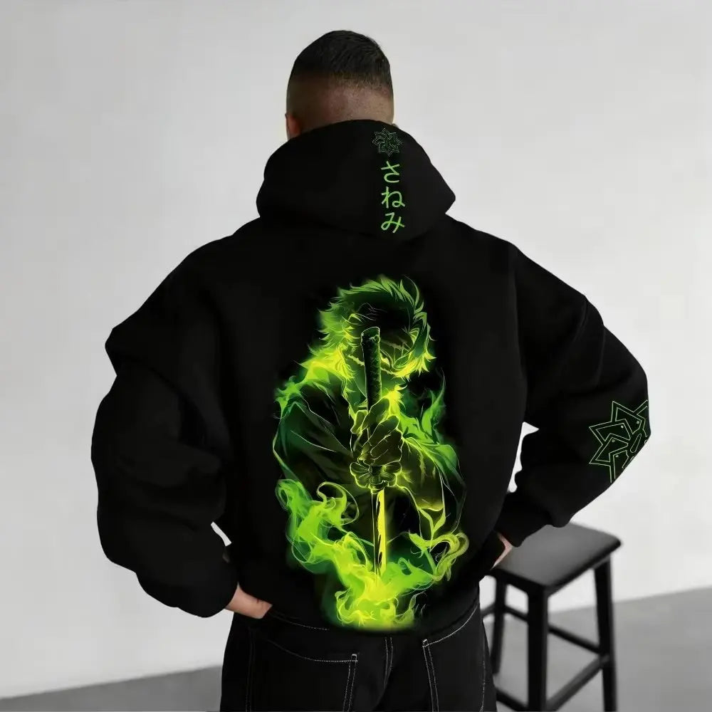 Demon Slayer Anime Hoodie Men Women Pullover Sweatshirt New Autumn Winter Oversize Print Jacket Streetwear Casual Hooded Y2k Top
