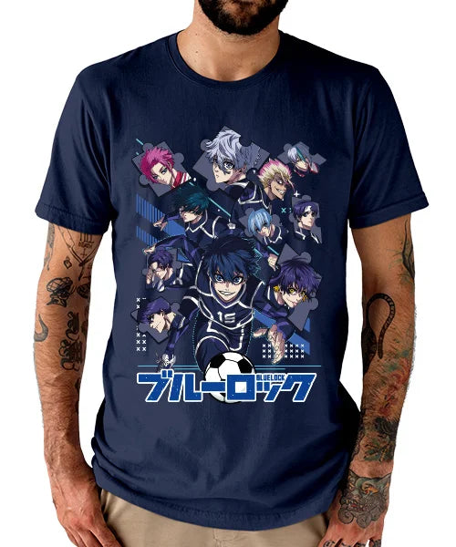 T-shirt For Anime Blue Lock Segunda Temporada Equipo en Acción