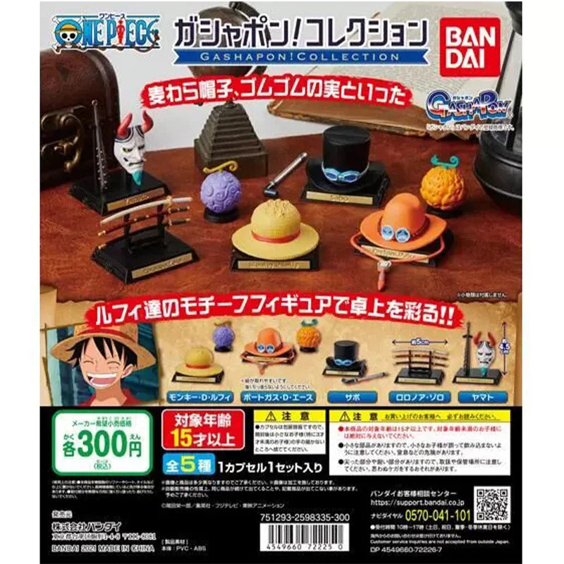 Bandai One Piece Figure Props Ace Yamato Luffy Sabo ZoroBuggy Law Nami Perona Chopper Uta Shanks Belongings Model Collection Toy
