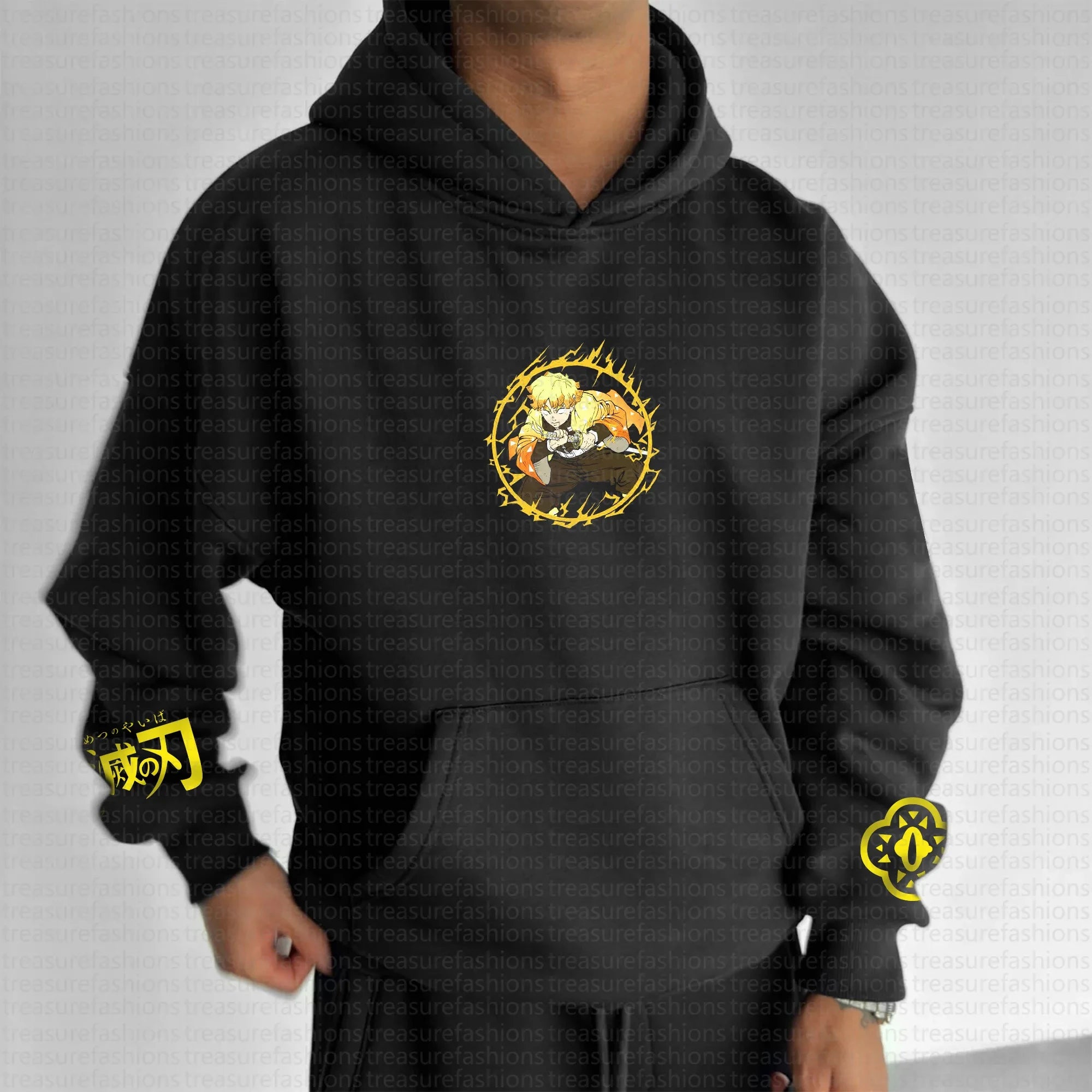 Demon Slayer Autumn and Winter Japanese Hot Blood Animation Classic Character Hoodie Men's and  Women's  Casual and Comfortable
