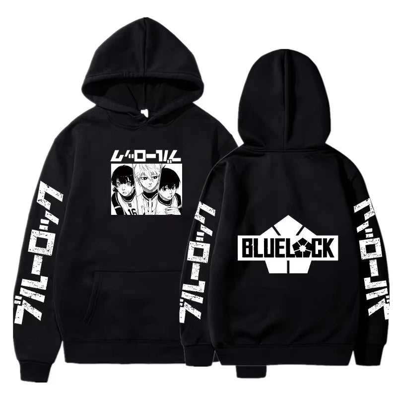 Anime Blue Lock Isagi Yoichi Graphic Print Hooded Men Women Manga Hoodies Plus Size Streetwear Harajuku Unisex Sweatshirt