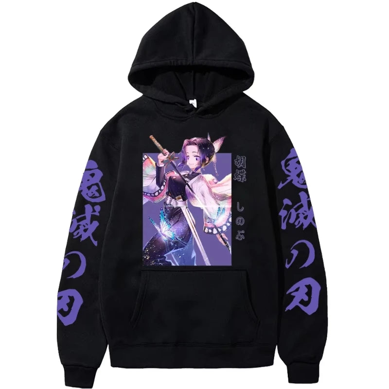 Demon Slayer Anime Hooded Hashibira Inosuke Printed Men Women Hoodies Comfortable Oversized Sweatshirt Harajuku Mlae Streetwear