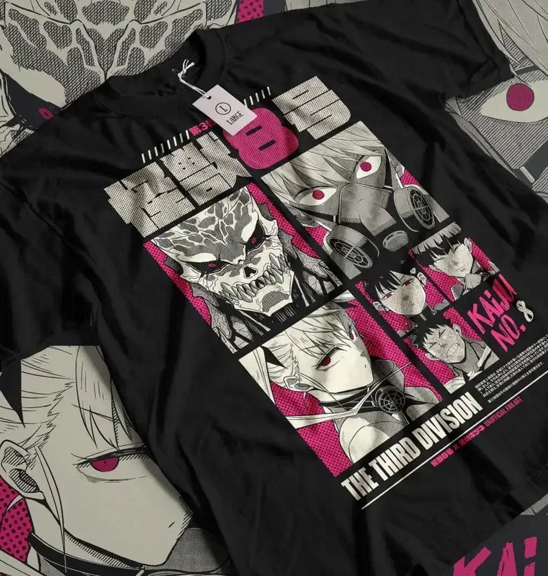 Kaiju No. 8  Anime  Japan Style  Unisex  100% Cotton.T-shirt