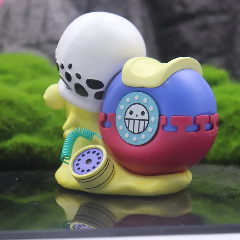 Anime ONE PIECE Den Den Mushi Snail Law Figure Model Toys 12cm