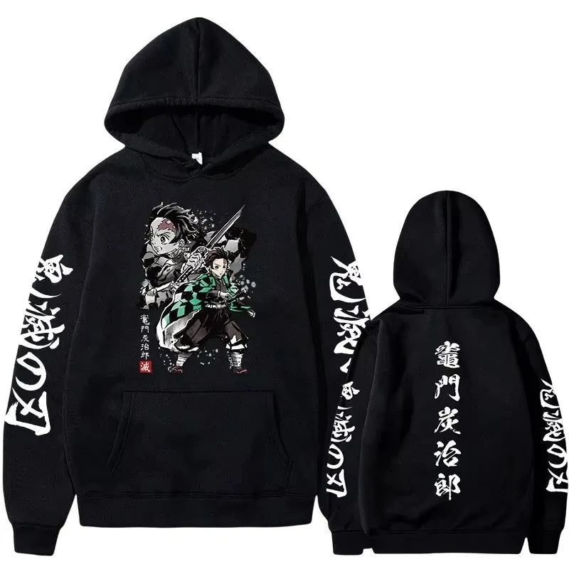 Demon Slayer Anime Hooded Hashibira Inosuke Printed Men Women Hoodies Comfortable Oversized Sweatshirt Harajuku Mlae Streetwear