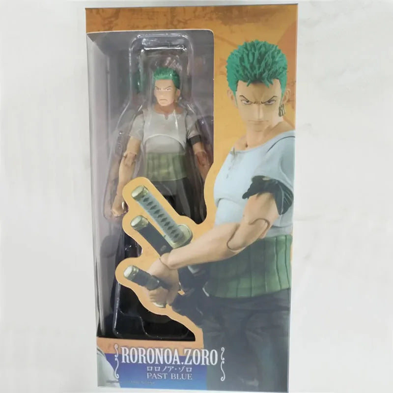 Anime One Piece 18cm BJD Joints Moveable Luffy Zoro Ace PVC Action Figure Collection Model Toys