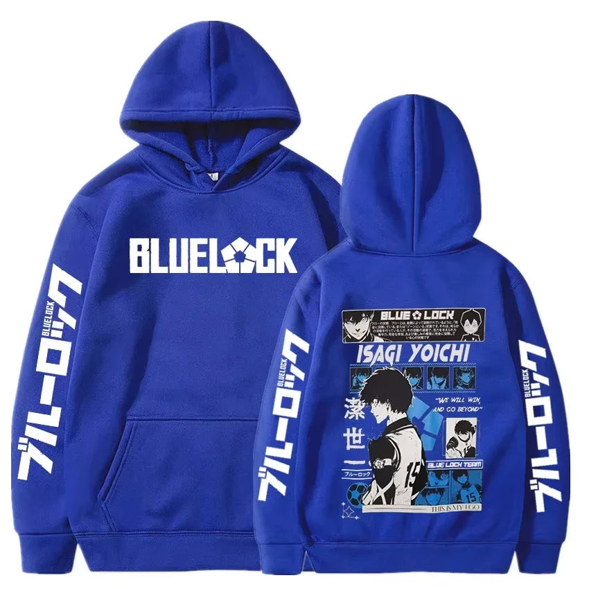 2025 Anime Blue Lock Isagi Yoichi Printed Hooded Men Women Hot Manga Printed Hoodies Streetwear Harajuku