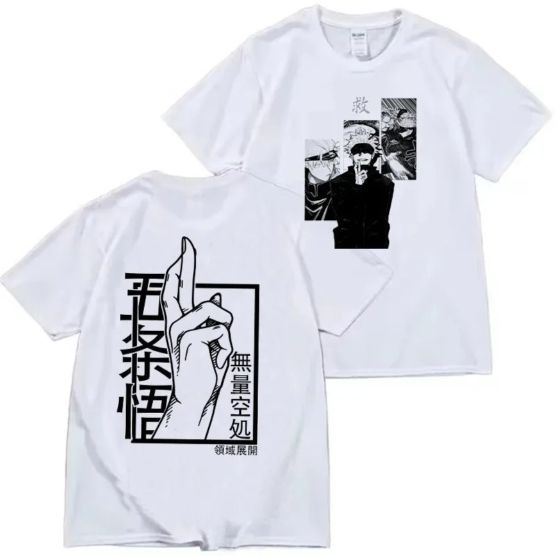 Japanese Anime Jujutsu Kaisen T-Shirt for Women Unisex Gojo Satoru Graphic T Shirts Woman Fashion Casual Tshirt Tee Manga