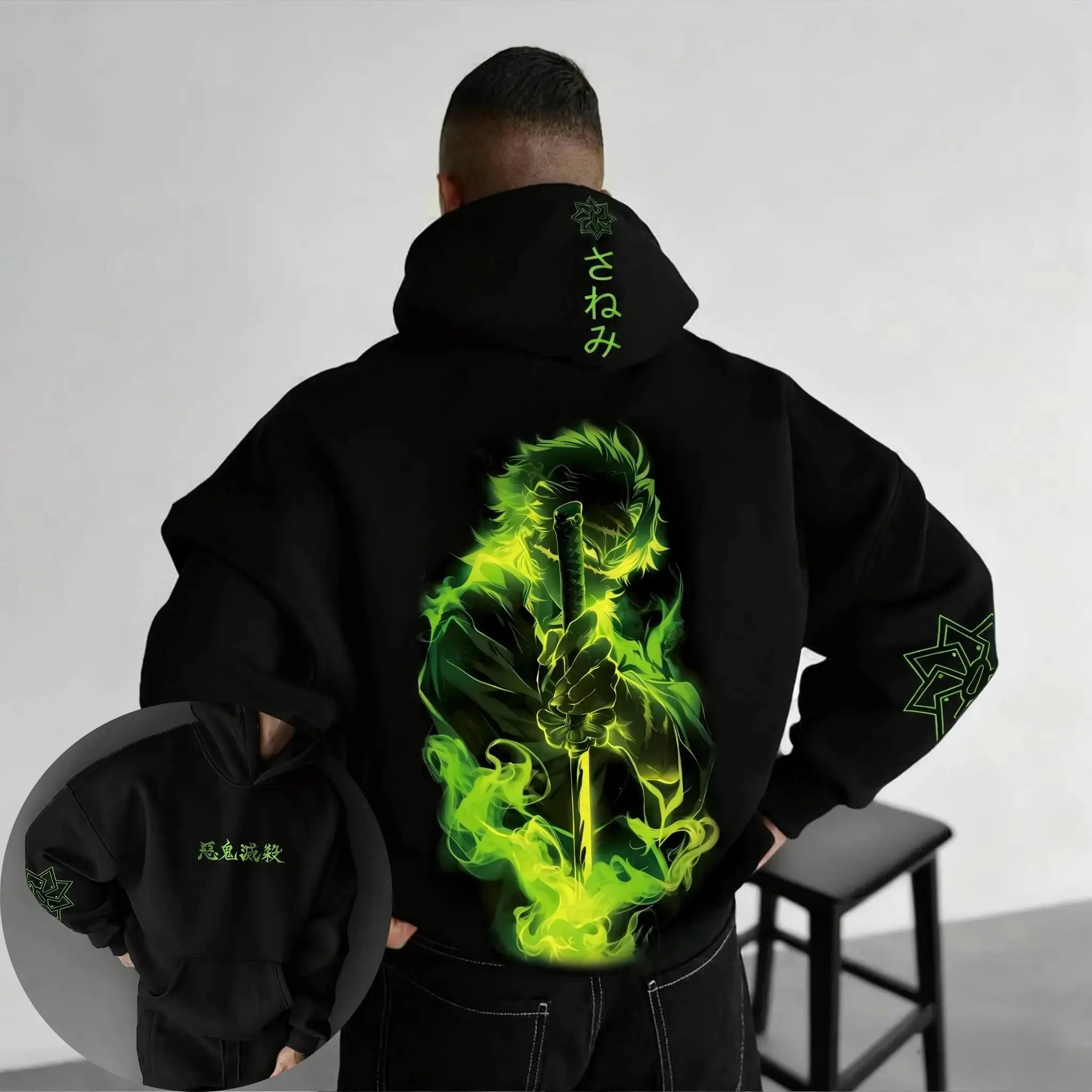 Demon Slayer Anime Hoodie Men Women Pullover Sweatshirt New Autumn Winter Oversize Print Jacket Streetwear Casual Hooded Y2k Top