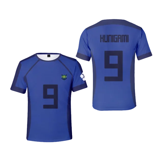 2024 Blue Lock T Shirt Anime Football Team 3D Printed Loose T-shirt Casual Fashion Short Sleeve Men's T-Shirt  for Kids T-Shirts