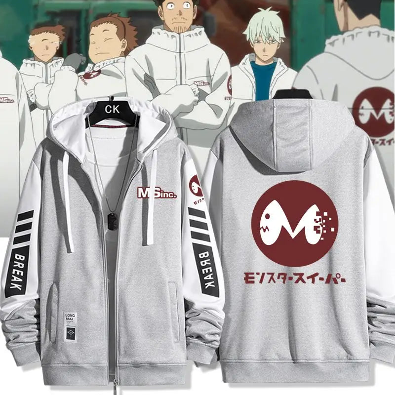 Anime Kaiju No. 8 Series Print Hoodie Zip Up Sweatshirt for Men Casual Hoodies Fashion Coat for Men Women Men's Sweatshirt