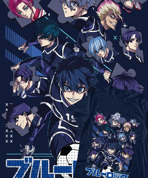 T-shirt For Anime Blue Lock Segunda Temporada Equipo en Acción