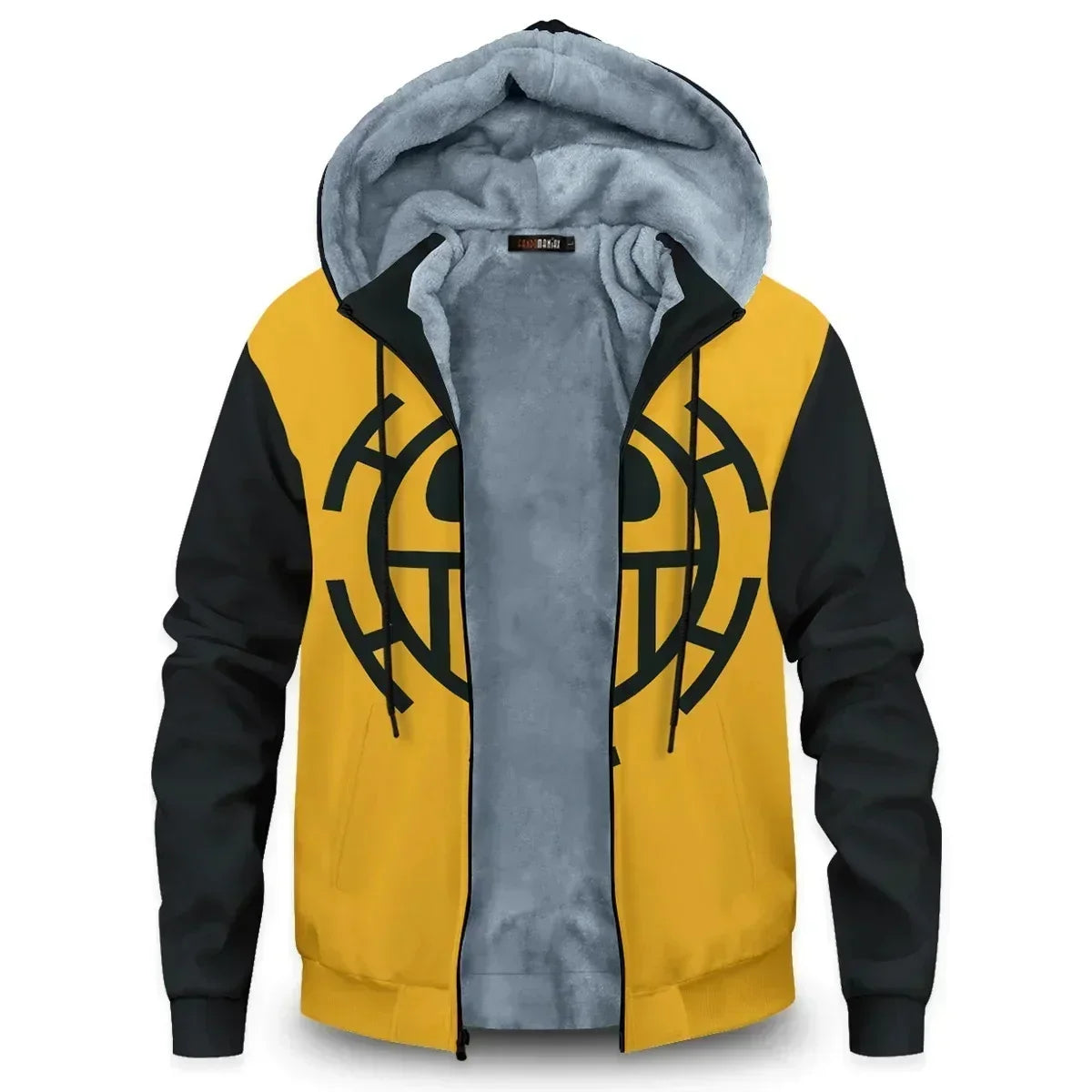 Velvet Thick Warm Winter Oversized One Piece Anime Hoodie Coat Zip Up Sweatshirt Winter Top Plus Size Boy Girl Coat Plush Jacket