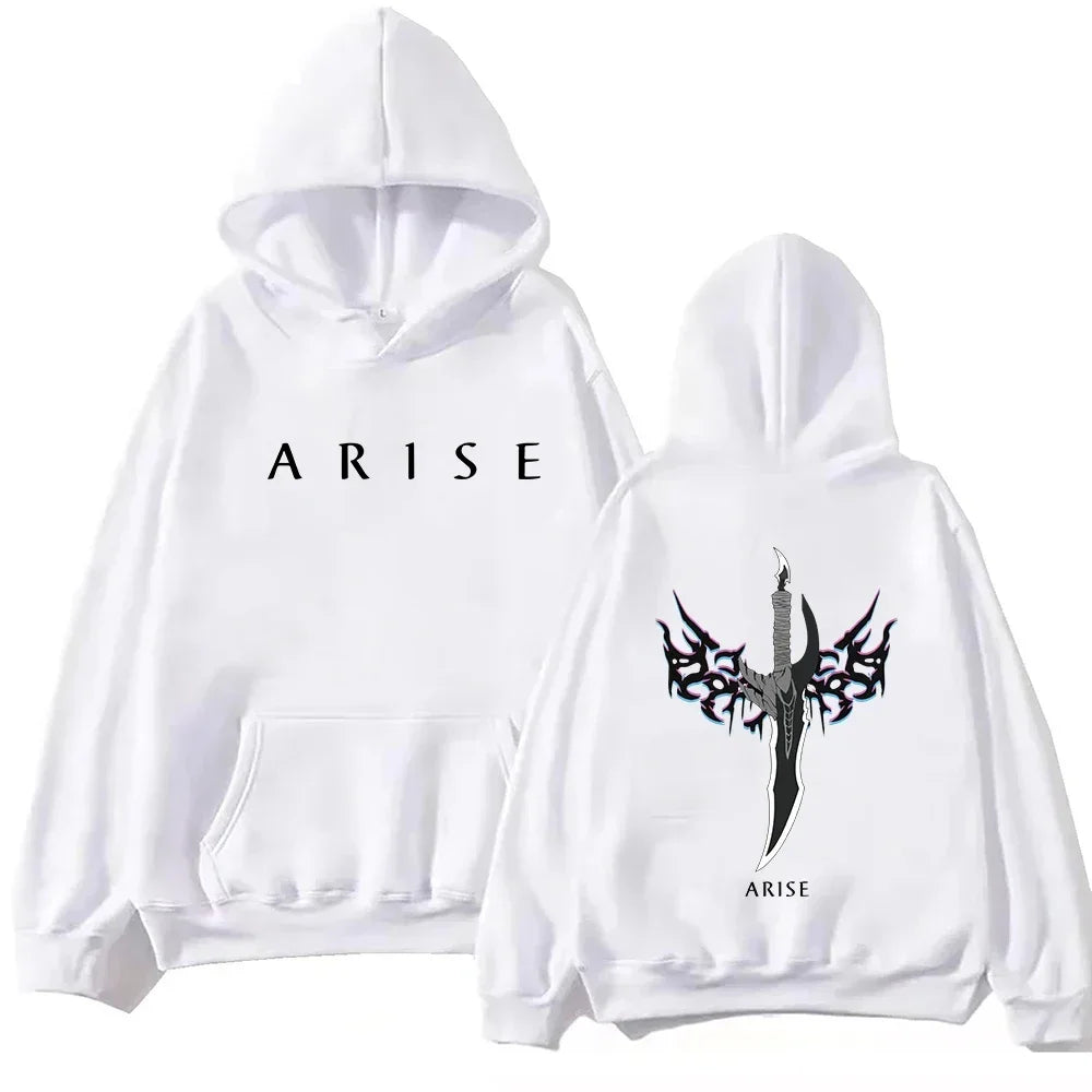 Men 's Anime Solo Leveling hoodie Hip Hop hoodie Vintage gothic pattern sweatshirt Manga Solo Leveling casual hoodie