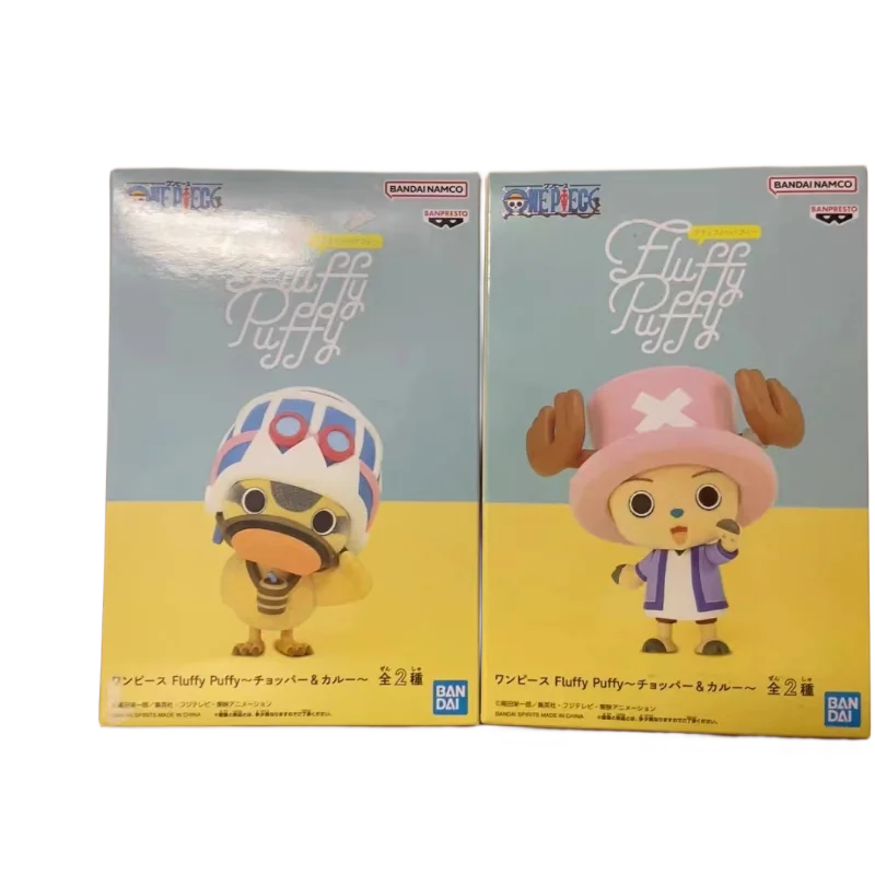 Genuine Bandai ONE PIECE Fluffy Puffy Chopper Karoo Anime Action Model Figure Toys Collectible Gift for Toys Hobbies Children