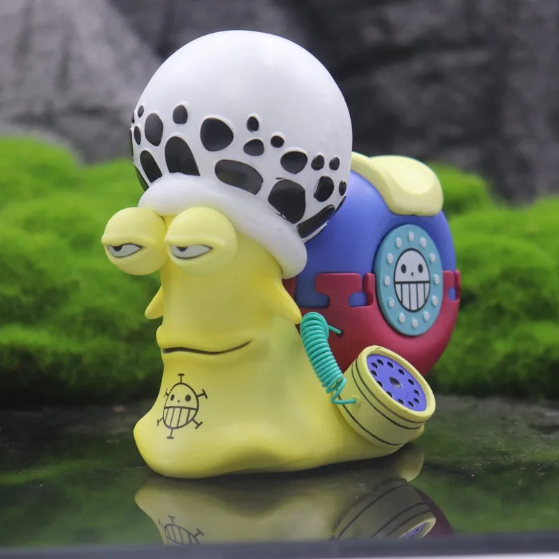 Anime ONE PIECE Den Den Mushi Snail Law Figure Model Toys 12cm