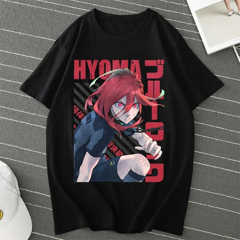 BLUE LOCK Yoichi Isagi Manga Shirt Retro Hip Hop Unisex T-Shirt Streetwear Graphic T Shirts BLUE LOCK Oversized T-shirts Tops