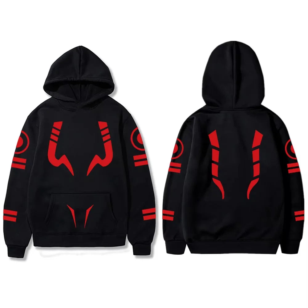 Men's Tops Anime Jujutsu Kaisen Ryomen Sukuna Printed Hooded Women Hoodies Plus Size Pullover Harajuku Autumn Winter Sweatshirt
