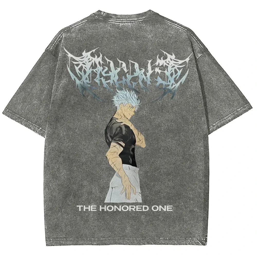 Jujutsu Kaisen Graphic T-shirt For Men Women Anime Vintage Short Sleeve Men's T-shirt Casual Street Washed Cotton Tops Clothing