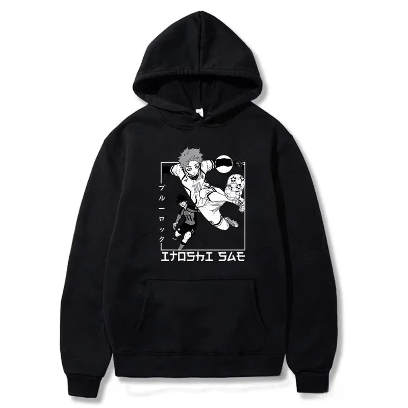 Manga BLUE LOCK Itoshi Sae hooded sweatshirt for Men's casual loose anime street in autumn/Winter 2025