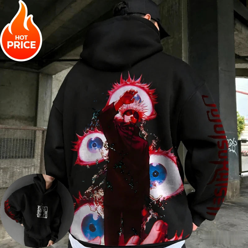Jujutsu Kaisen Gojo Satoru Hoodie - Vintage Harajuku