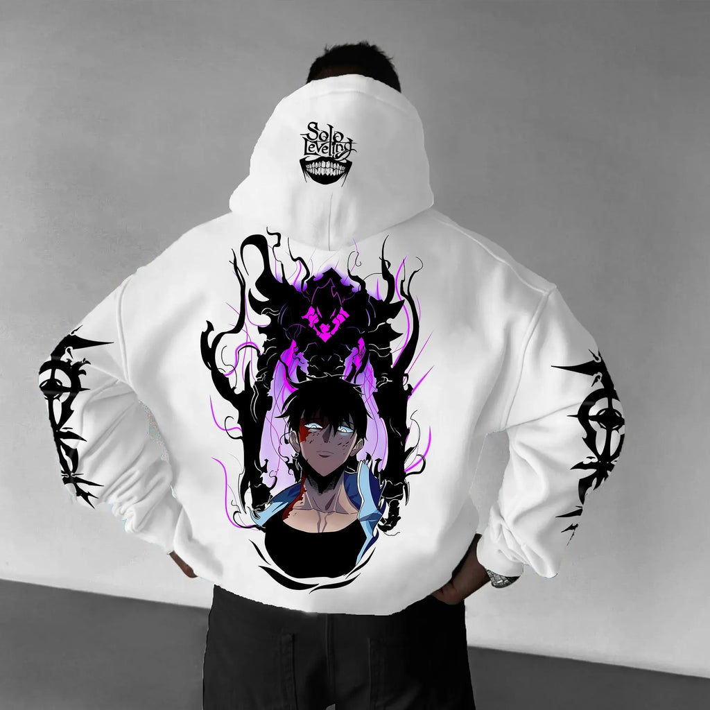 Solo Leveling Pullover Hoodie - Oversized Anime Jacket