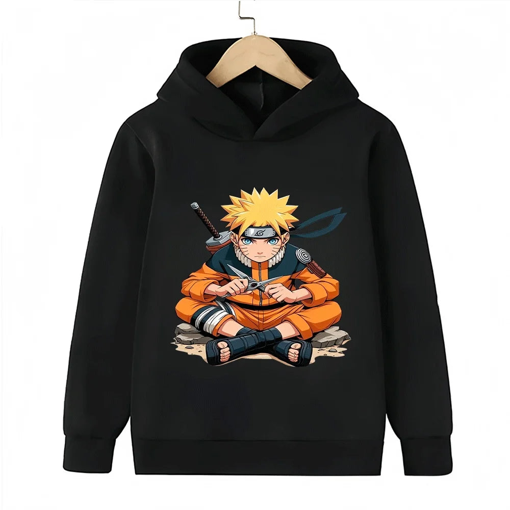 Naruto Uzumaki Kids Hoodie - Anime Pullover Sweatshirt
