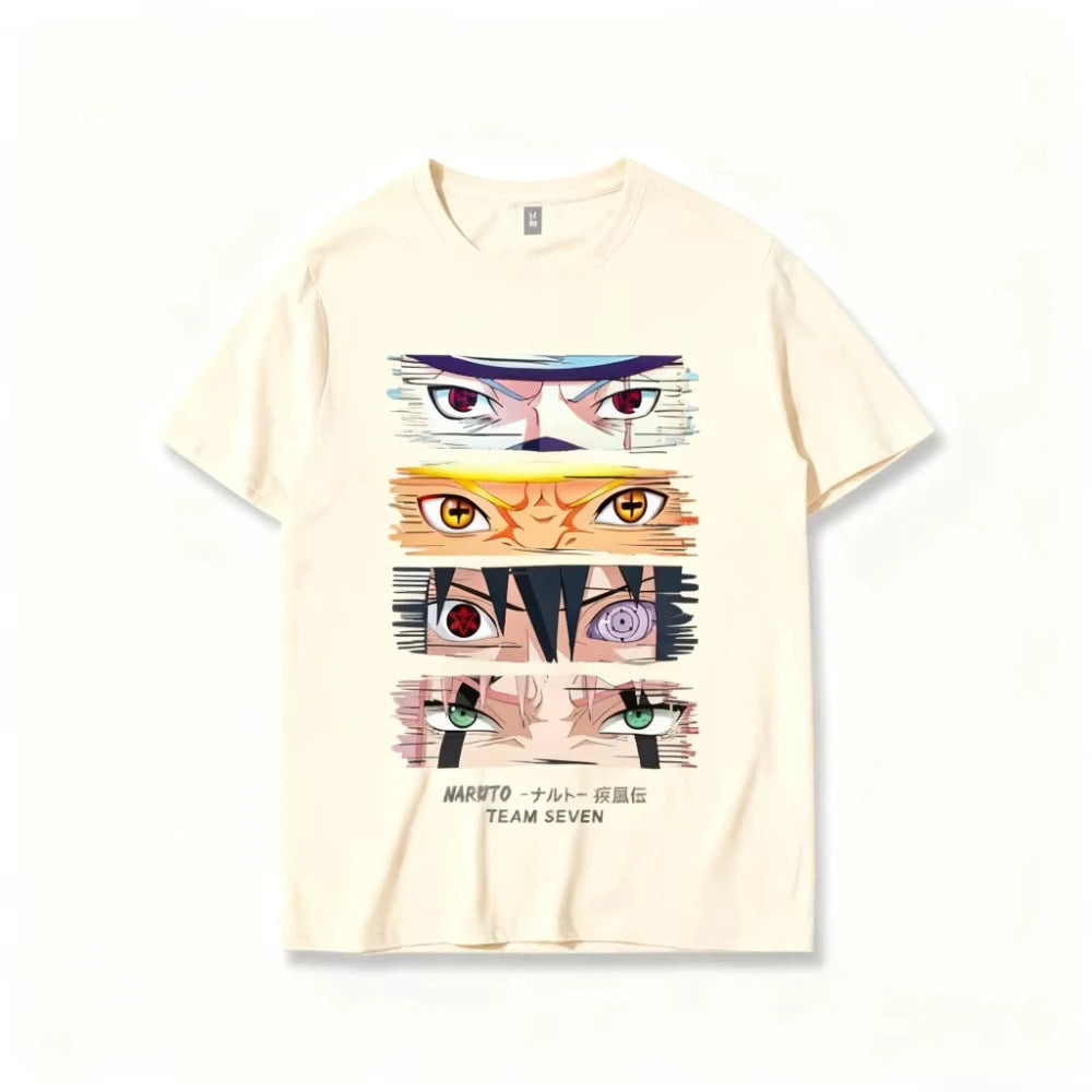 Naruto Team 7 T-Shirt - Uzumaki Sasuke Sakura Cotton Tee