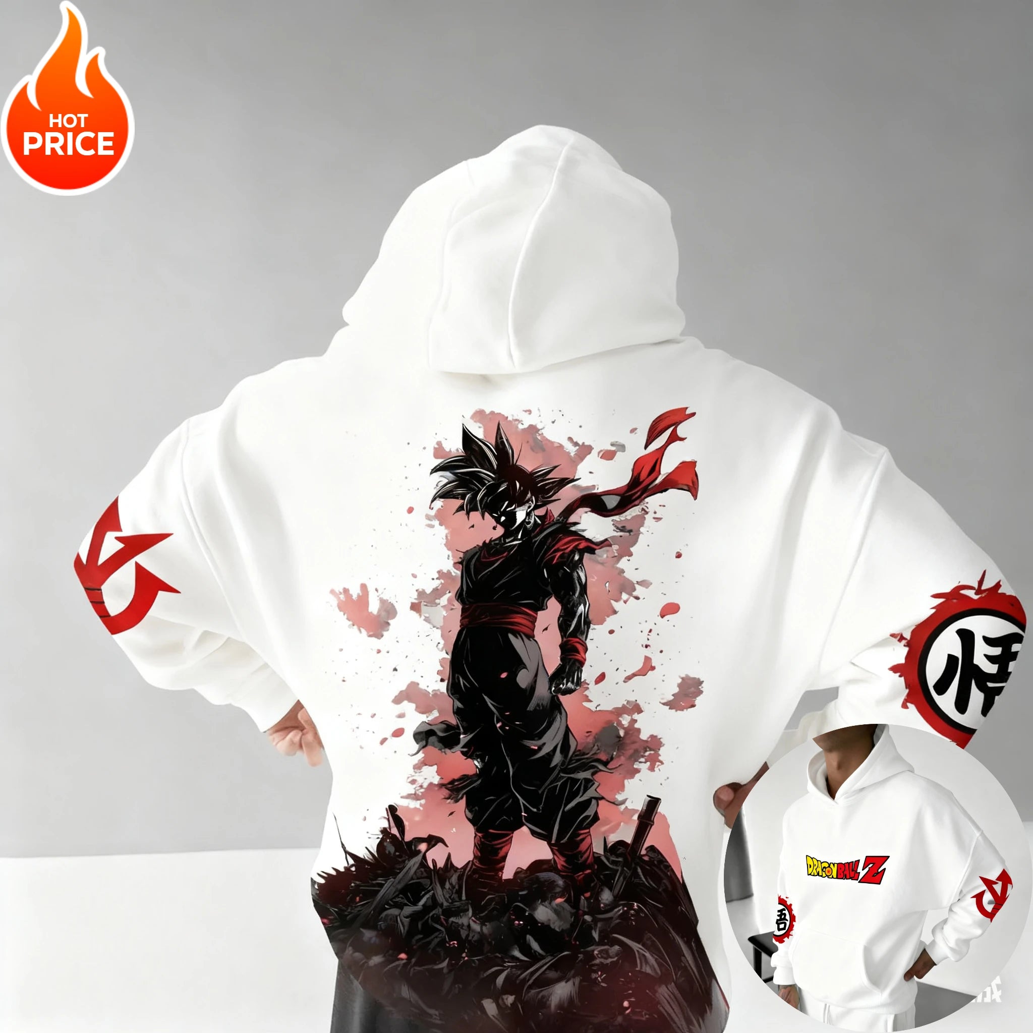 Dragon Ball Goku Dark Print Hoodie - Oversized Summer Casual