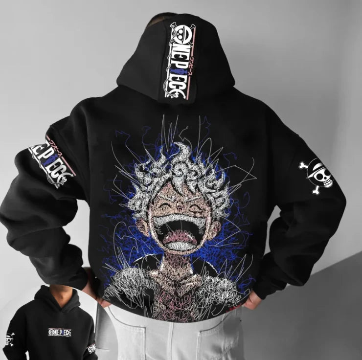 One Piece Anime Hoodie - Loose Oversized Streetwear
