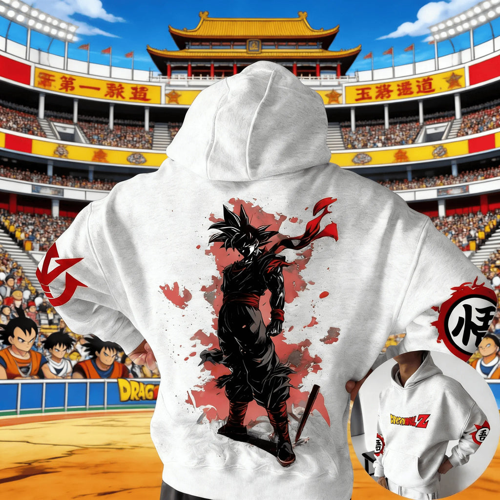 Dragon Ball Goku Dark Print Hoodie - Oversized Summer Casual