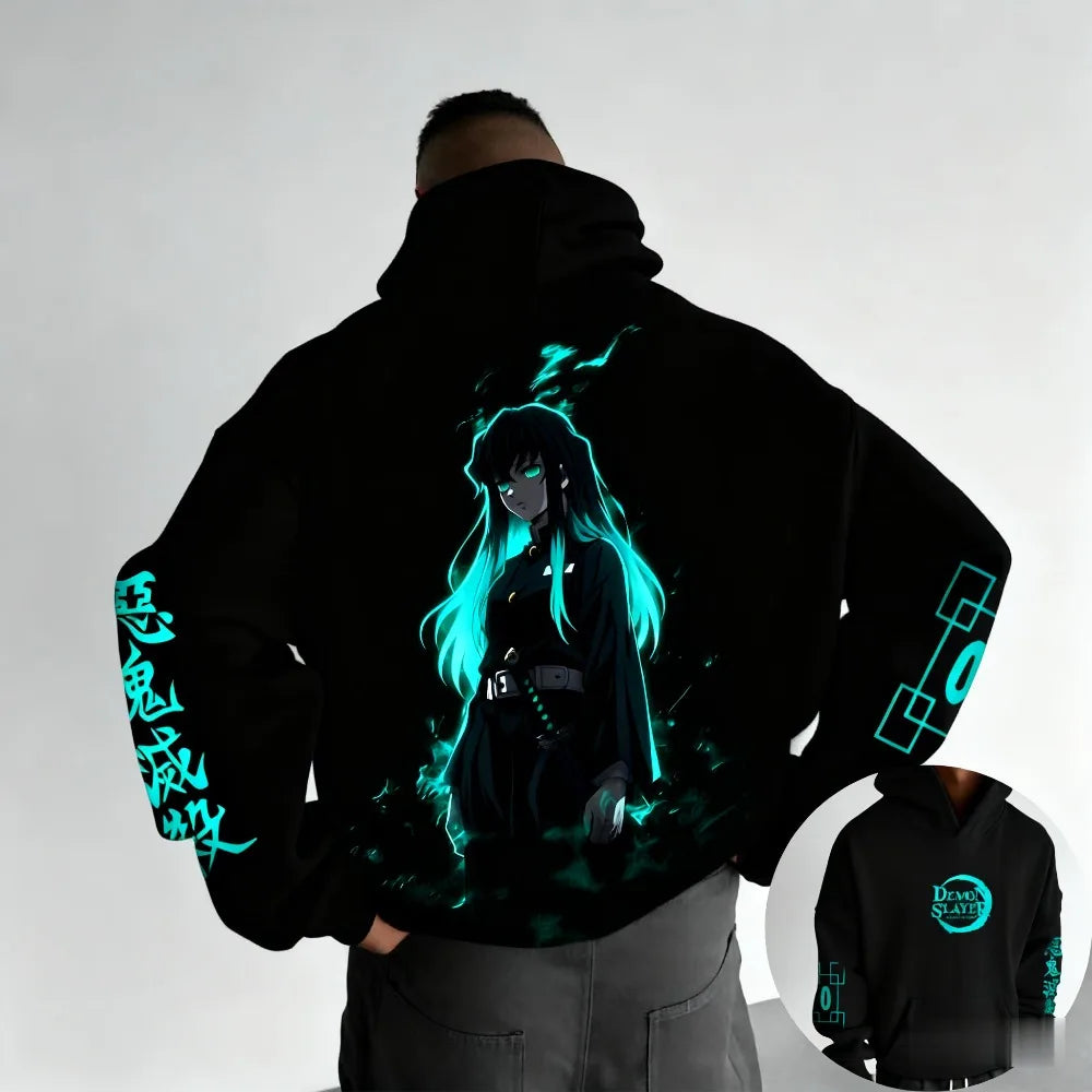 Demon Slayer Muichiro Tokito Hoodie - Plus Size Fleece Jacket