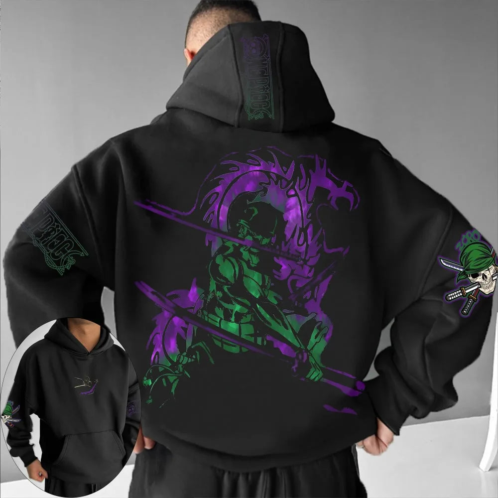 One Piece Roronoa Zoro Hoodie - Fashion Parent-Child Wear