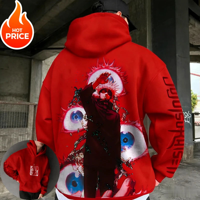 Jujutsu Kaisen Gojo Satoru Hoodie - Vintage Harajuku
