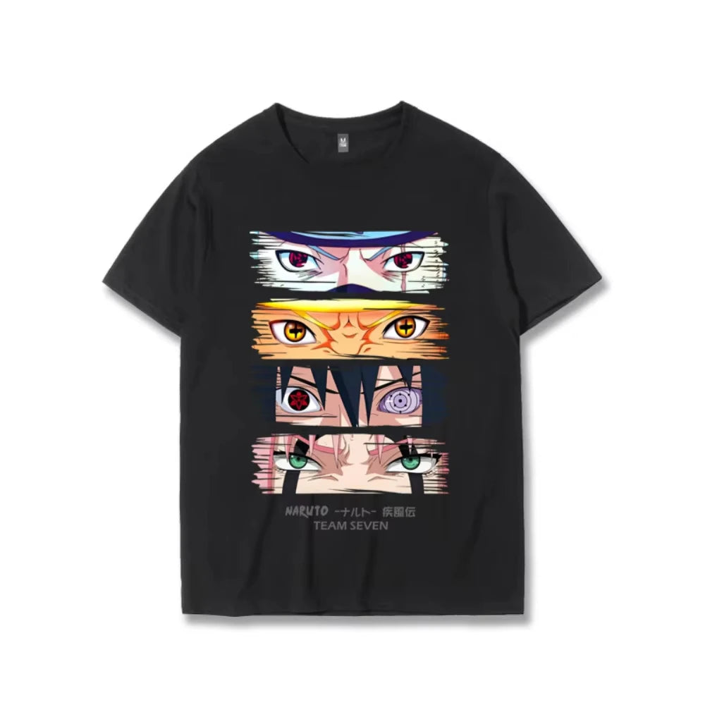 Naruto Team 7 T-Shirt - Uzumaki Sasuke Sakura Cotton Tee