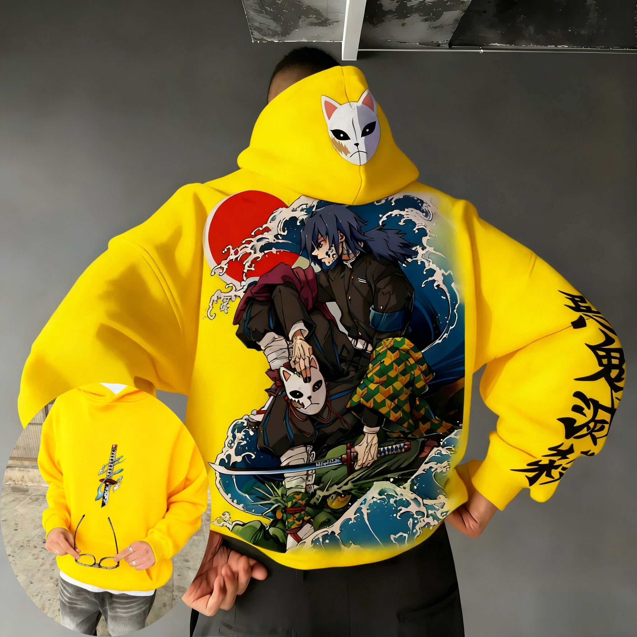 Demon Slayer Tomioka Giyuu Hoodie - Spring Summer Parent-Child
