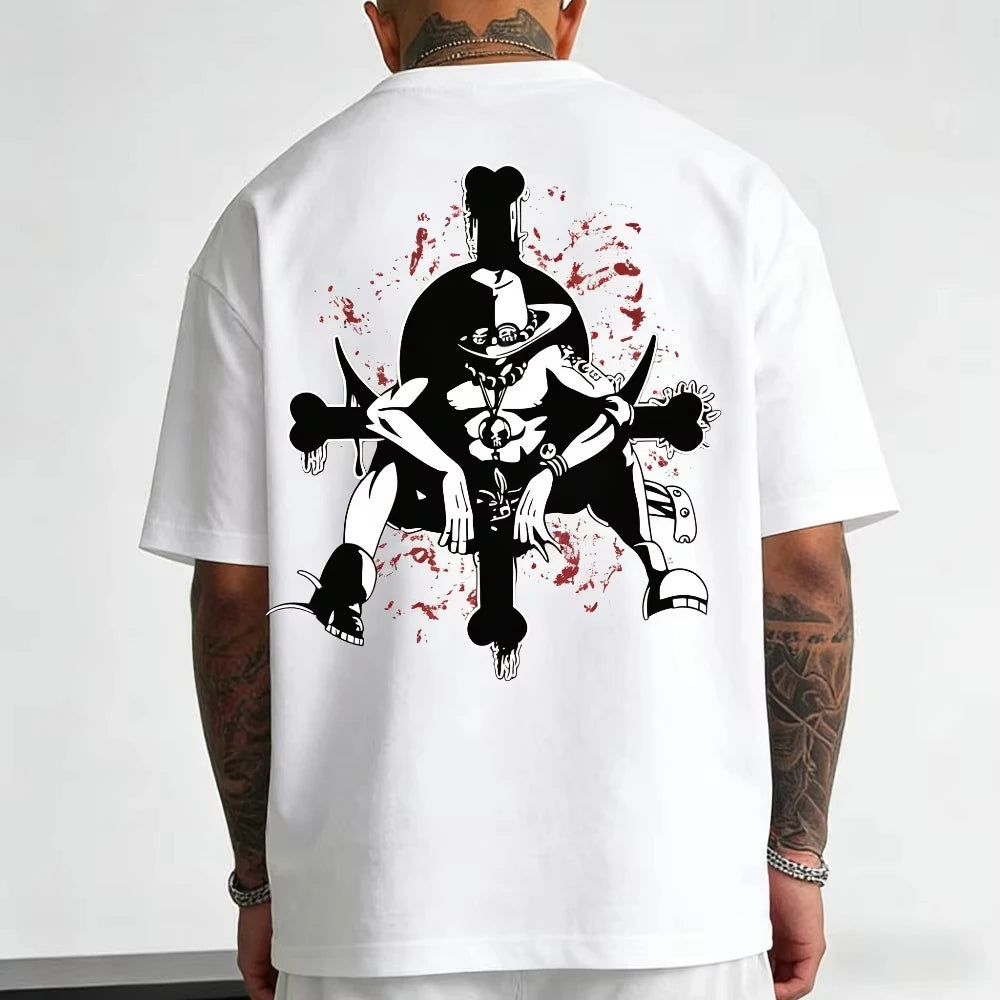 One Piece Portgas D. Ace T-Shirt - Summer Anime Family Top