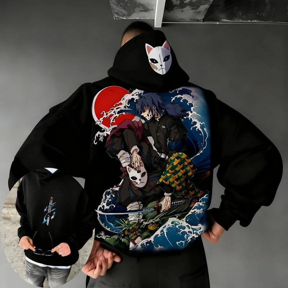 Demon Slayer Tomioka Giyuu Hoodie - Spring Summer Parent-Child