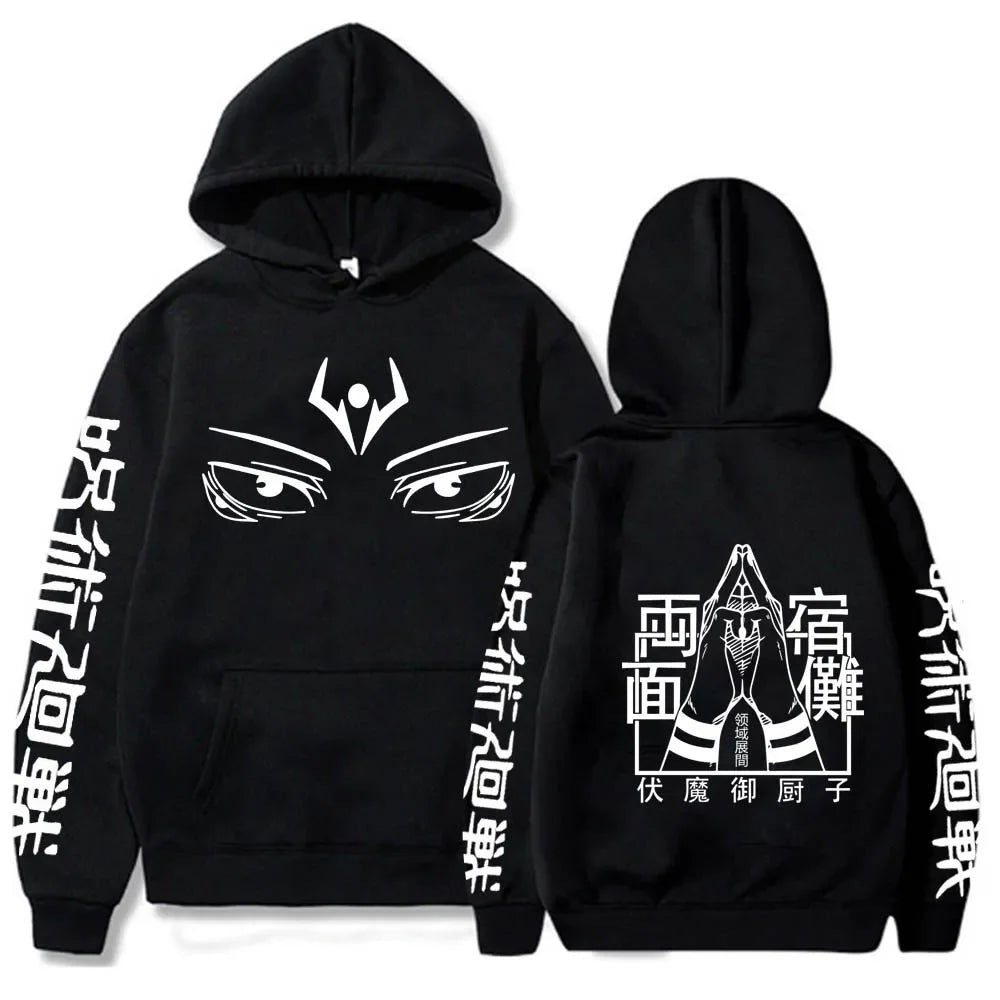 Jujutsu Kaisen Sukuna Eyes Hoodie - Yuji Pullover Unisex
