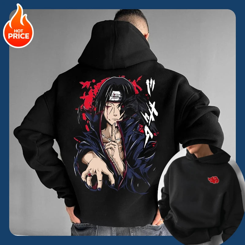 Naruto Sasuke Hoodie - Japanese Anime Fashion Cotton Sweater
