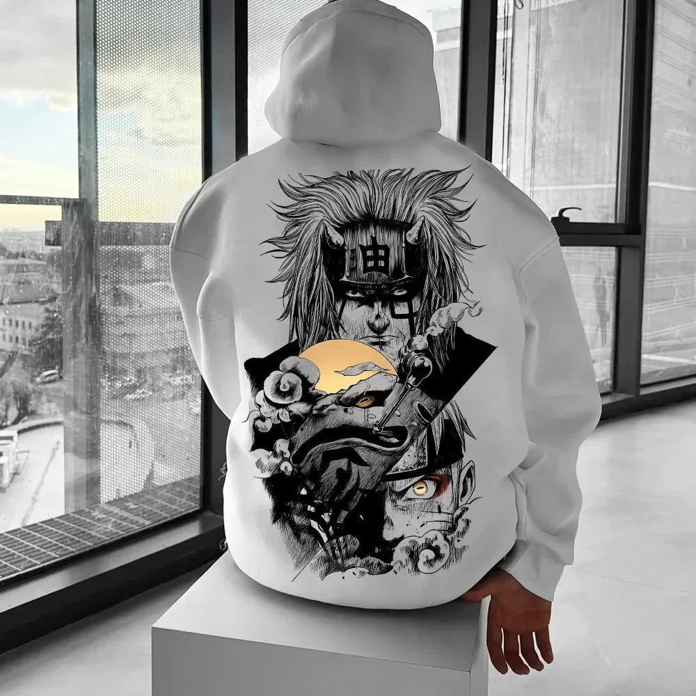 Naruto Sasuke Hoodie - Pure Cotton American Loose Sweater