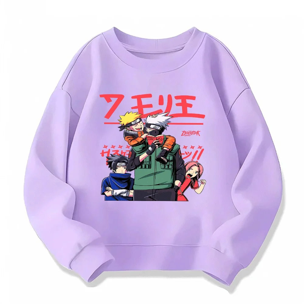 Naruto Team 7 Kids Hoodie - Kakashi Sasuke Sakura Sweatshirt