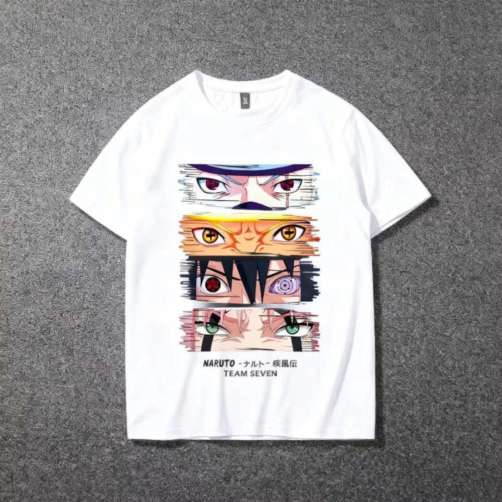 Naruto Team 7 T-Shirt - Uzumaki Sasuke Sakura Cotton Tee