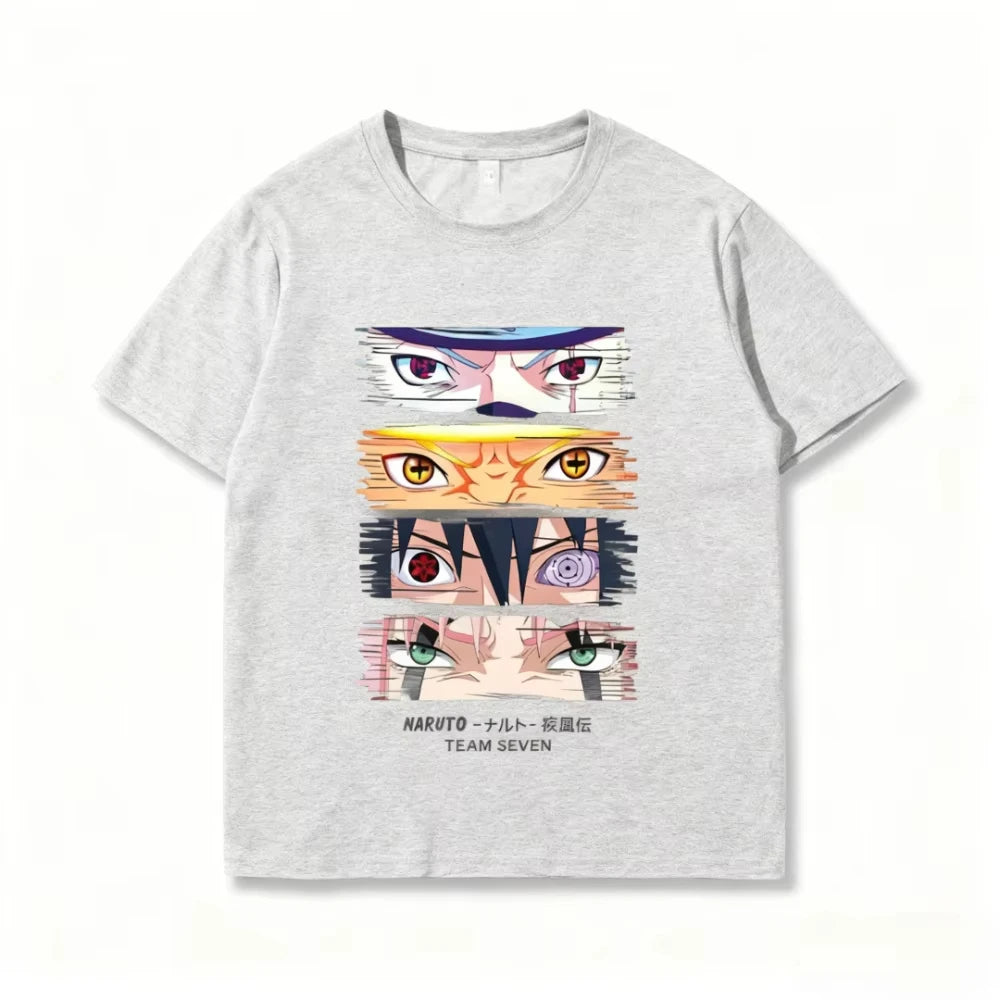 Naruto Team 7 T-Shirt - Uzumaki Sasuke Sakura Cotton Tee