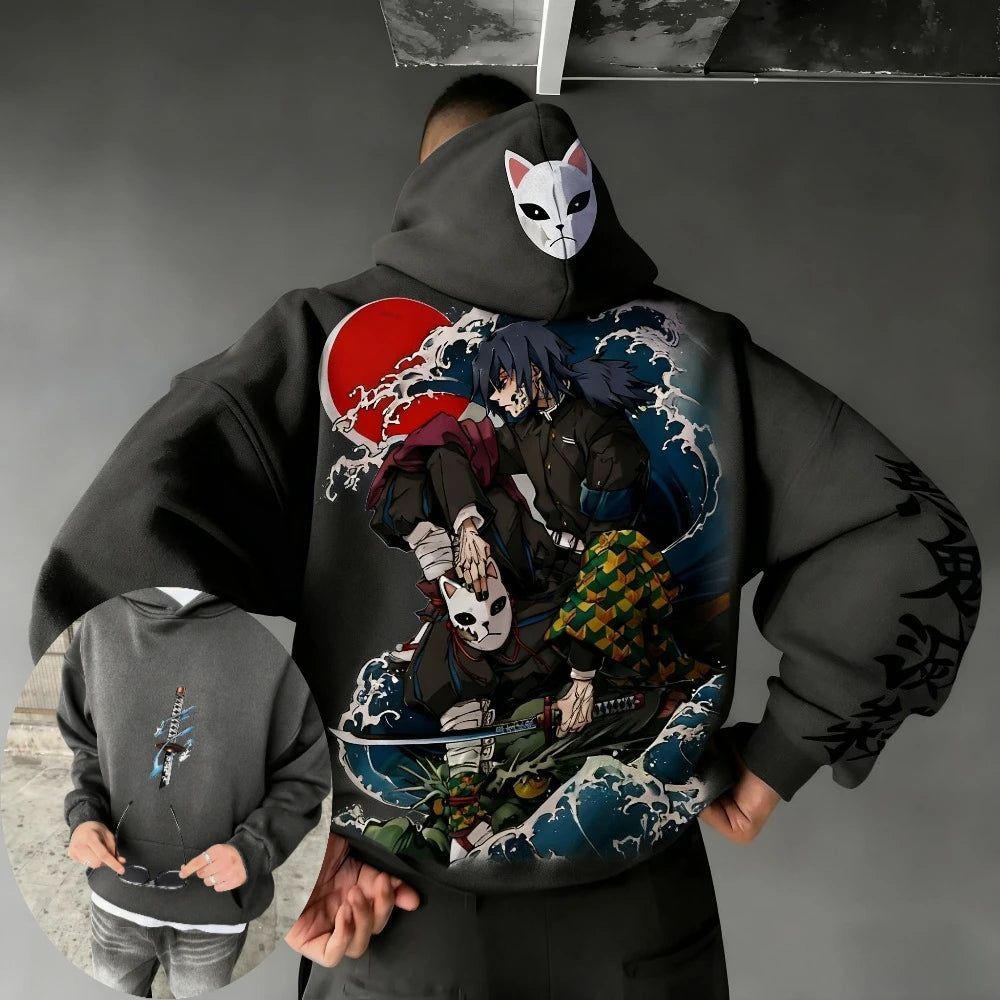 Demon Slayer Tomioka Giyuu Hoodie - Spring Summer Parent-Child